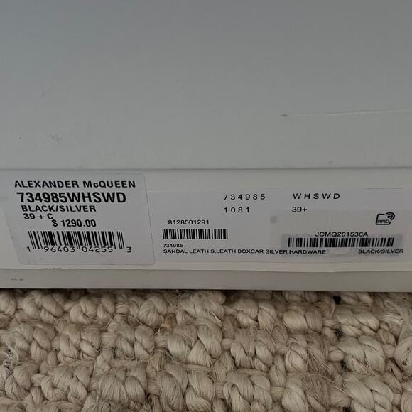 Alexander McQueen 120mm Heeled Sandal Sz 39 1/2 - Picture 5 of 11